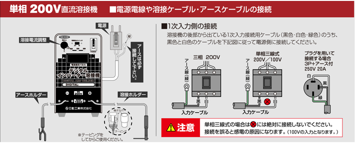 日動工業直流インバーターアーク溶接機(デジタル表示タイプ)品番